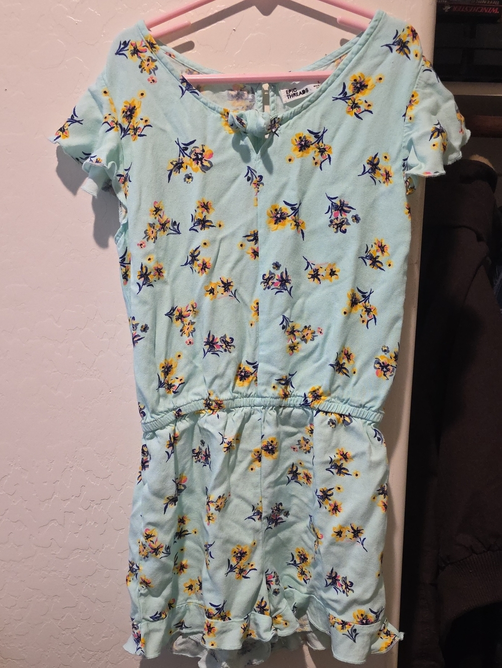 Epic Threads Light Blue Floral Casual Dress